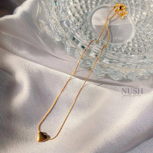 24K Gold plated (anti-tarnish) Dainty Heart necklace
