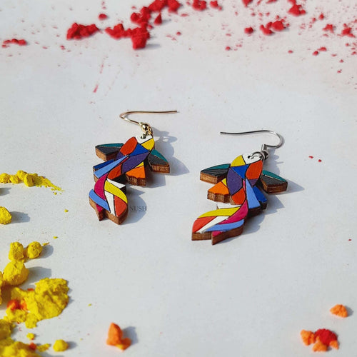 Abstract Koi Fish Earrings