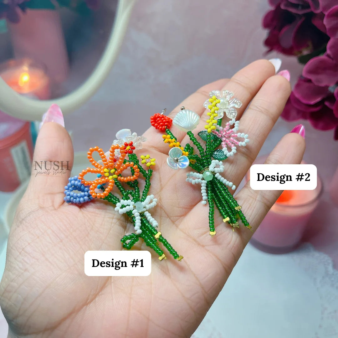 Flower bouquet keychain/phone charm