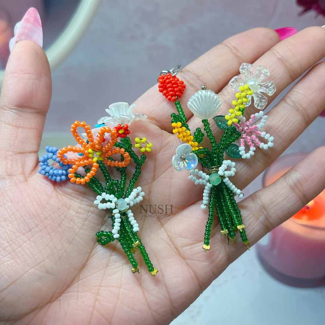Flower bouquet keychain/phone charm